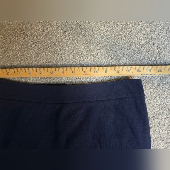 Trina Turk Navy Neon Green Lined Lace Mixed Skirt - Picture 6 of 8